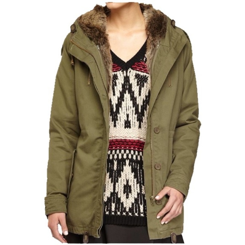 Faux Fur Lined Parka by Cotton On. Size XS.